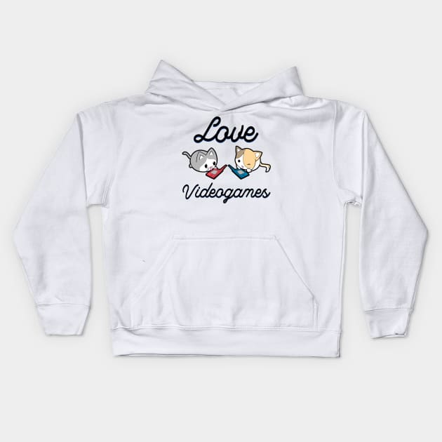 Love Videogames Kids Hoodie by KsuAnn